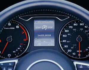 Dashboard of a car